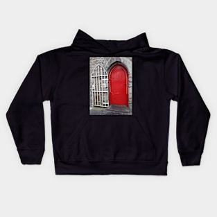 A red door from Galway Kids Hoodie